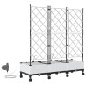Porte-plante de jardin avec irrigation et roues 3 pc Blanc PP 626923626923
