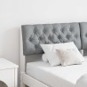 Tête de lit capitonnée Gris clair 135 cm Pin massif 626924626924