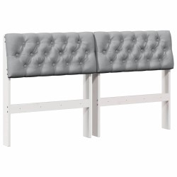 Tête de lit capitonnée Gris clair 135 cm Pin massif 626924626924