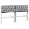 Tête de lit capitonnée Gris clair 135 cm Pin massif 626924626924