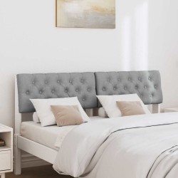 Tête de lit capitonnée Gris clair 135 cm Pin massif 626924626924