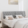 Tête de lit capitonnée Gris clair 135 cm Pin massif 626924626924