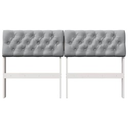 Tête de lit capitonnée Gris clair 135 cm Pin massif 626924626924