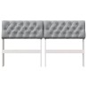 Tête de lit capitonnée Gris clair 135 cm Pin massif 626924626924