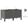 Porte-plante de jardin avec irrigation et roues 2 pc Gris clair 626927626927