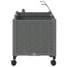 Porte-plante de jardin avec irrigation et roues 2 pc Gris clair 626927626927