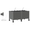 Porte-plante de jardin avec irrigation et roues 2 pc Gris clair 626927626927