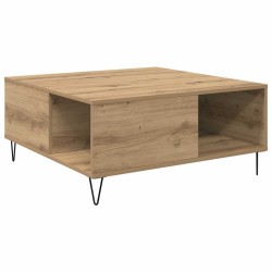 Table basse Chêne artisanal 80 x 80 x 36,5 cm Bois d'ingénierie 626932626932