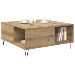 Table basse Chêne artisanal 80 x 80 x 36,5 cm Bois d'ingénierie 626932626932