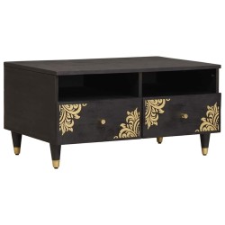 Table basse Noir 80 x 54 x 40 cm Bois de mangue massif 626933626933