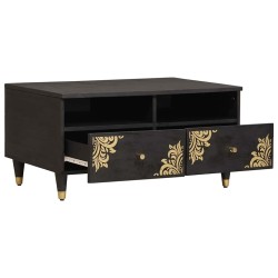 Table basse Noir 80 x 54 x 40 cm Bois de mangue massif 626933626933