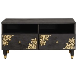 Table basse Noir 80 x 54 x 40 cm Bois de mangue massif 626933626933