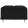 Pouf de rangement avec coussin Noir 80 x 80 x 45 cm tissu 626937626937
