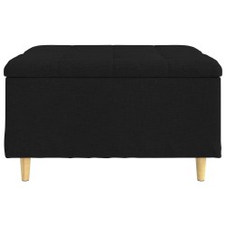 Pouf de rangement avec coussin Noir 80 x 80 x 45 cm tissu 626937626937