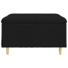 Pouf de rangement avec coussin Noir 80 x 80 x 45 cm tissu 626937626937