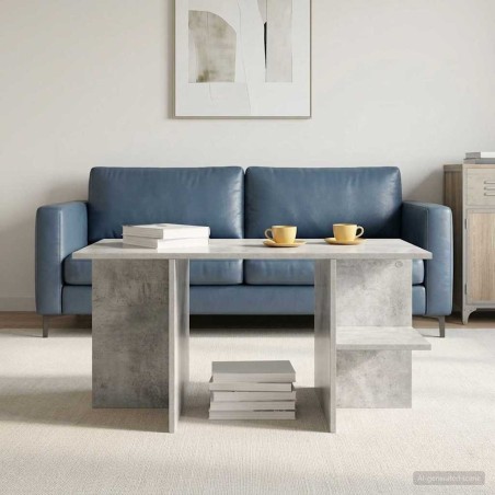 Table basse Gris béton 87 x 50 x 45 cm Bois d’ingénierie 626938626938