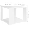 Table basse Blanc 40x40x30 cm Bois d'ingénierie 626939626939