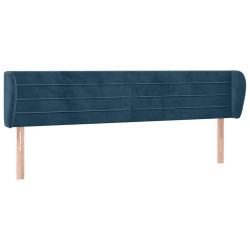 Tête de lit avec oreilles Bleu foncé 163x23x78/88 cm Velours 626940626940