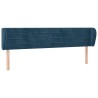 Tête de lit avec oreilles Bleu foncé 163x23x78/88 cm Velours 626940626940