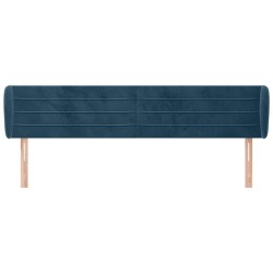 Tête de lit avec oreilles Bleu foncé 163x23x78/88 cm Velours 626940626940