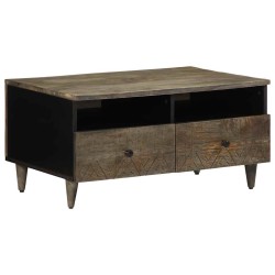 Table basse gris clair 80x54x40 cm bois massif de manguier 626941626941