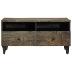 Table basse gris clair 80x54x40 cm bois massif de manguier 626941626941