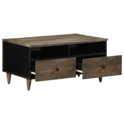 Table basse gris clair 80x54x40 cm bois massif de manguier 626941626941