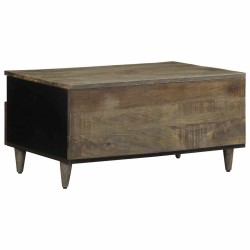 Table basse gris clair 80x54x40 cm bois massif de manguier 626941626941