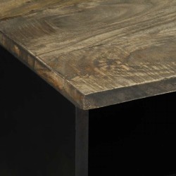 Table basse gris clair 80x54x40 cm bois massif de manguier 626941626941