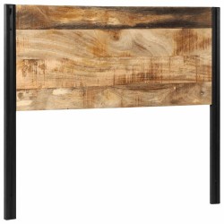 Tête de lit 120 cm bois massif manguier et fer 626942626942