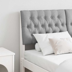 Tête de lit capitonnée Gris clair 135 cm Pin massif 626945626945