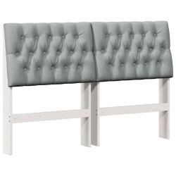 Tête de lit capitonnée Gris clair 135 cm Pin massif 626945626945
