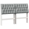 Tête de lit capitonnée Gris clair 135 cm Pin massif 626945626945