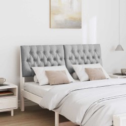 Tête de lit capitonnée Gris clair 135 cm Pin massif 626945626945