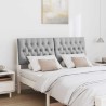 Tête de lit capitonnée Gris clair 135 cm Pin massif 626945626945