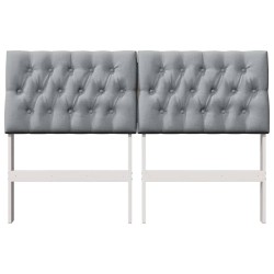 Tête de lit capitonnée Gris clair 135 cm Pin massif 626945626945
