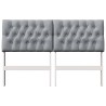 Tête de lit capitonnée Gris clair 135 cm Pin massif 626945626945