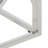 Table basse argenté acier inoxydable et verre trempé 626947626947