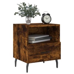 Tables de chevet 2pcs chêne fumé 40x35x47,5cm bois d’ingénierie 626948626948