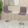 Tabourets de bar lot de 2 taupe tissu 626950626950