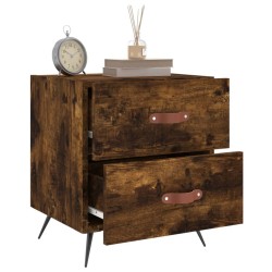 Tables de chevet 2pcs chêne fumé 40x35x47,5cm bois d’ingénierie 626952626952