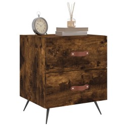 Tables de chevet 2pcs chêne fumé 40x35x47,5cm bois d’ingénierie 626952626952