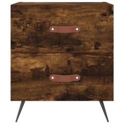 Tables de chevet 2pcs chêne fumé 40x35x47,5cm bois d’ingénierie 626952626952