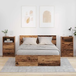 Tables de chevet avec tiroir 2 pcs Bois Ancien 40 x 30 x 467 cm 626955626955