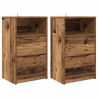 Tables de chevet avec tiroir 2 pcs Bois Ancien 40 x 30 x 467 cm 626955626955