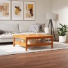 Table basse cire marron 100x100x40 cm bois massif de pin 626958626958