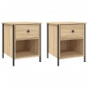 Tables de chevet 2 pcs chêne sonoma 40x42x50 cm bois ingénierie 626960626960