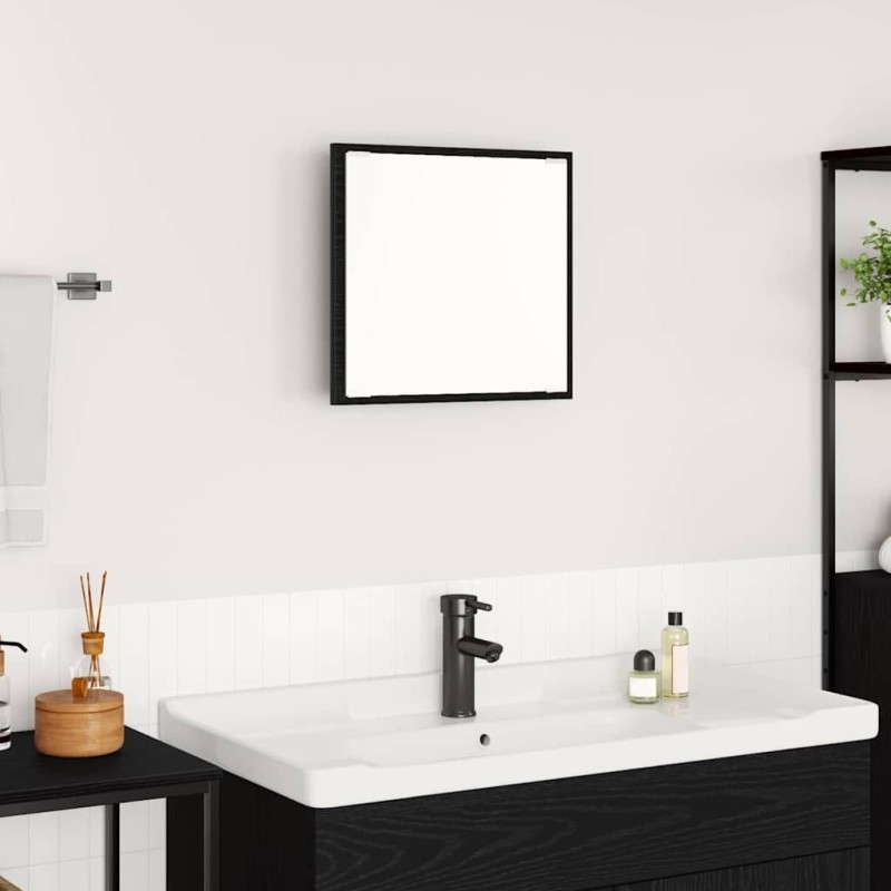 Miroir de salle de bain LED Chêne noir 40 x 37 x 8.5 cm 626963626963