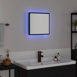 Miroir de salle de bain LED Chêne noir 40 x 37 x 8.5 cm 626963626963