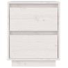 Table de chevet Blanc 40x35x50 cm Bois de pin solide 626964626964